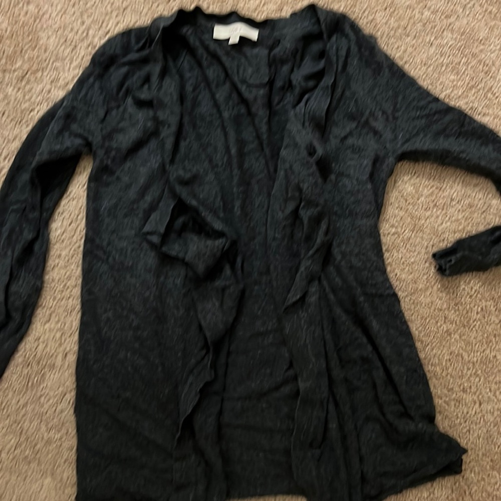 Grey wrap sweater cardigan